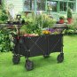 Goplus Collapsible Folding Wagon Cart Outdoor Utility Garden Trolley Buggy Shopping Toy