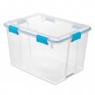 Sterilite 80-Qt Clear Plastic Stackable Storage Bin w/Gasket Latch Lid, 8 Pack