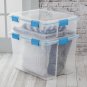 Sterilite 80-Qt Clear Plastic Stackable Storage Bin w/Gasket Latch Lid, 8 Pack