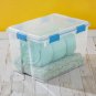 Sterilite 80-Qt Clear Plastic Stackable Storage Bin w/Gasket Latch Lid, 8 Pack