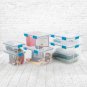 Sterilite 80-Qt Clear Plastic Stackable Storage Bin w/Gasket Latch Lid, 8 Pack