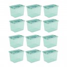 Sterilite 25 Quart Fresh Scent Stackable Plastic Storage Box Container (12 Pack)