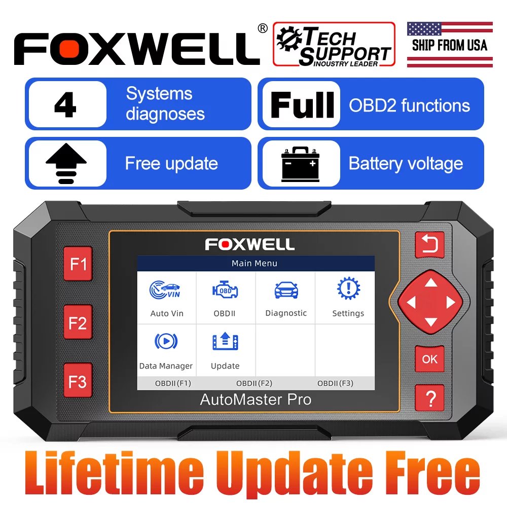 FOXWELL Car Scanner NT604 Elite OBD2 Scanner ABS SRS Transmission
