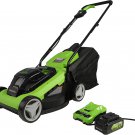 Greenworks 24V 13-Inch Cordless (2-In-1) Push Lawn Mower, 4.0Ah USB Battery