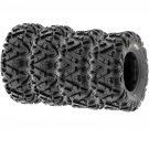 Set of 4 SunF Power.I ATV UTV all-terrain Tires 25x8-12 Front & 25x10-12 Rear, 6 PR, Tubeless A033