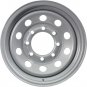 2-Pack Heavy Duty Equipment Trailer Rims Wheels 16 in. 16X6 8H Silver Modular