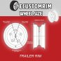 2-Pack Heavy Duty Equipment Trailer Rims Wheels 16 in. 16X6 8H Silver Modular