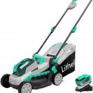 Litheli Cordless Lawn Mower 13 Inch, 5 Heights, 20V Electric Lawn Mowers for Garden
