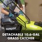Sun Joe MJ401C 14-Inch 28-Volt Cordless Push Lawn Mower, w/10.6-Gallon Collection Bag