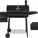 Royal Gourmet CC1830SC Charcoal Grill Offset Smoker with Cover, 811 Square Inches, Black
