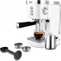 Gevi White Espresso Machine 20-Bar New Latte Cappuccino Maker with Frother, 1.25 L Capacity