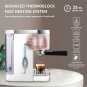 Gevi White Espresso Machine 20-Bar New Latte Cappuccino Maker with Frother, 1.25 L Capacity