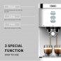 Gevi White Espresso Machine 20-Bar New Latte Cappuccino Maker with Frother, 1.25 L Capacity