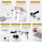 Gevi White Espresso Machine 20-Bar New Latte Cappuccino Maker with Frother, 1.25 L Capacity