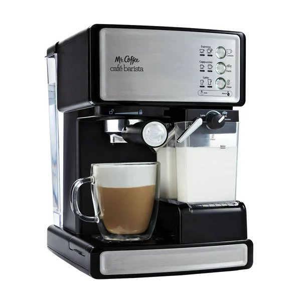 Mr. Coffee New Cafe Barista Black & Silver Premium Espresso/Latte/Cappuccino Maker