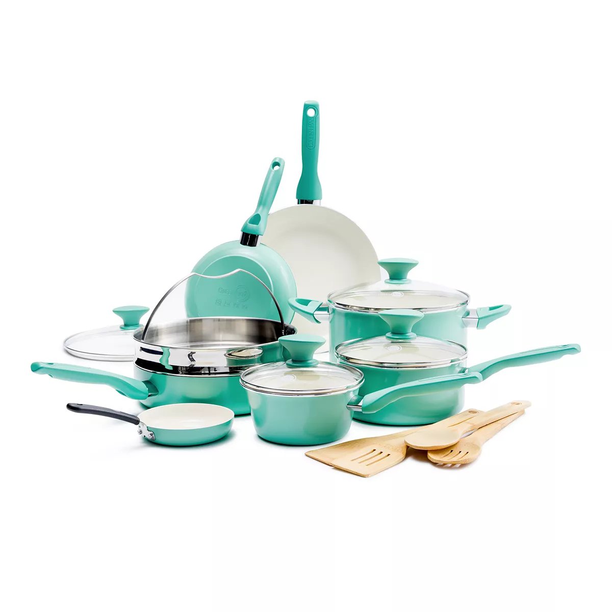 GreenPan Rio 16-pc. Ceramic Nonstick Cookware Set