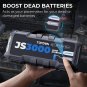TOPDON JS3000 12V 3000A Battery Booster Jump Starter Pack for Up to 9L Gas/ 7L Diesel Engines