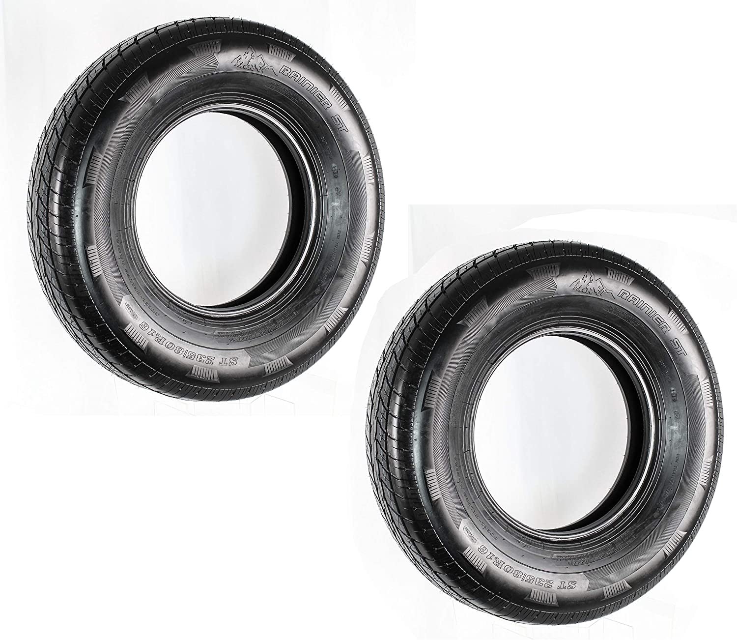 2Pack eCustomrim Rainier Radial Trailer Tire ST235/80R16 LRE 3520 Lb