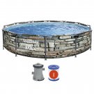 Bestway 12' x 30" Steel Pro Max Round Above Ground Swimming Pool w/ Pump