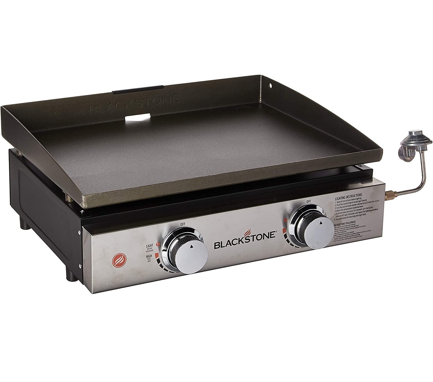 Blackstone 2-Burner 22'' Tabletop Griddle with Stainless Steel Front