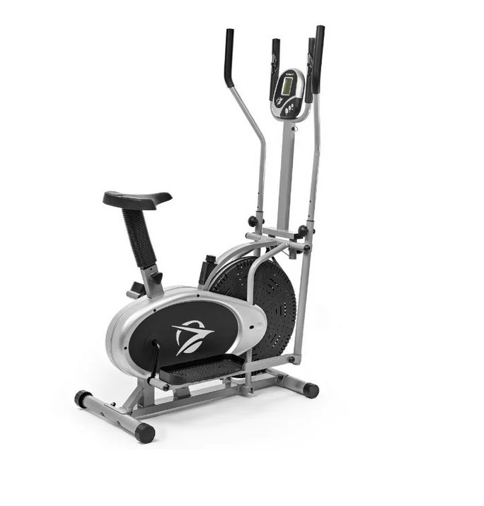 Plasma Fit Elliptical Machine Cross Trainer 2 in 1 Exercise Bike Cardio Fitness Home Gym Equipment