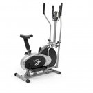 Plasma Fit Elliptical Machine Cross Trainer 2 in 1 Exercise Bike Cardio Fitness Home Gym Equipment