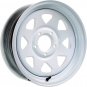 2-Pack eCustomrim Trailer Wheel Rim 15X5 5-4.5 White Spoke 1870 Lb.