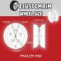 2-Pack eCustomrim Trailer Wheel Rim 15X5 5-4.5 White Spoke 1870 Lb.