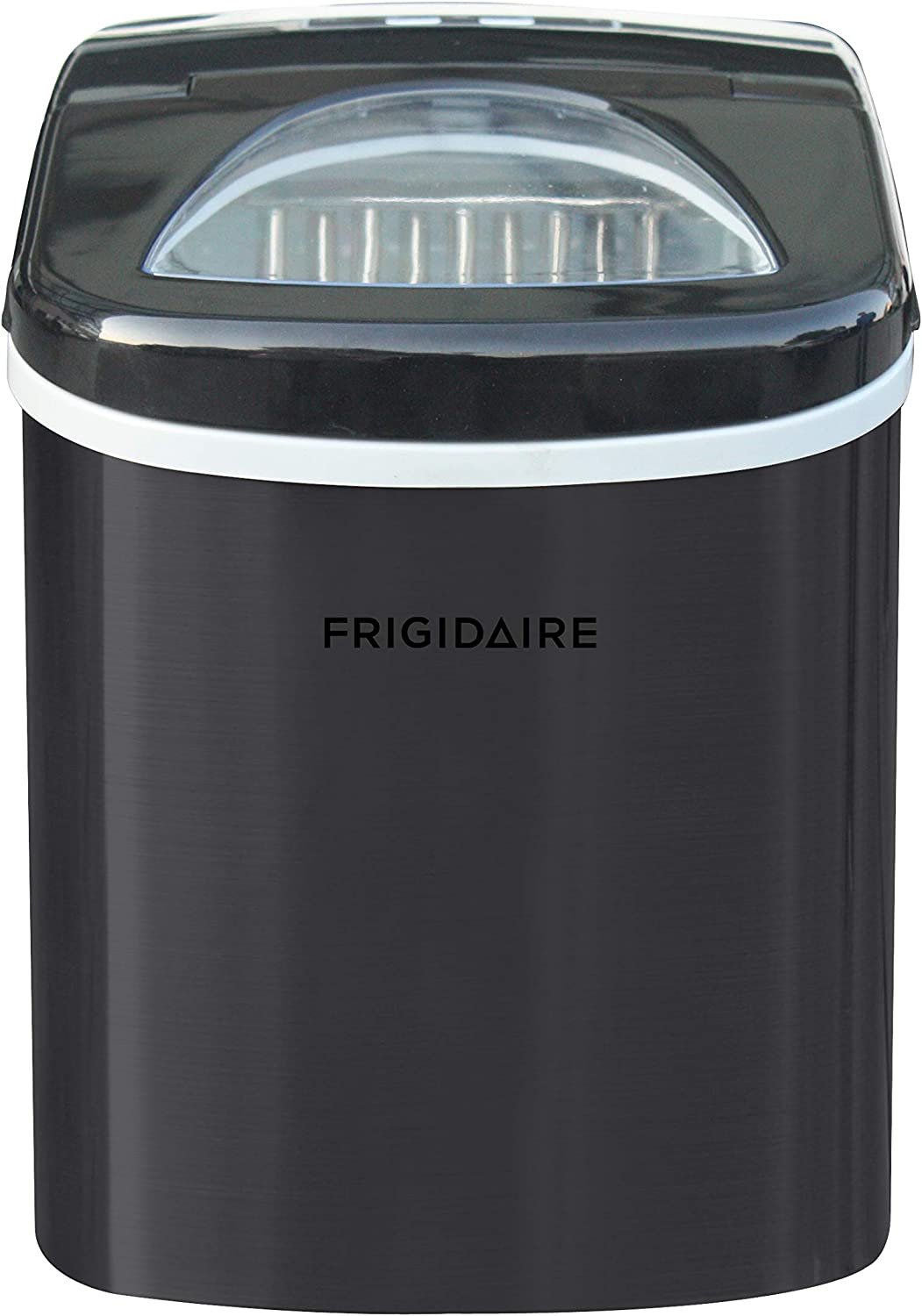 Frigidaire EFIC117-SSBLACK-COM EFIC117-SSBLACK 26 Lbs Portable Compact Maker, Stainless Steel