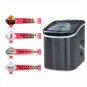 Frigidaire EFIC117-SSBLACK-COM EFIC117-SSBLACK 26 Lbs Portable Compact Maker, Stainless Steel