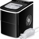 AGLUCKY Countertop Ice Maker Machine, Portable Ice Makers Countertop (Black)