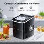 AGLUCKY Countertop Ice Maker Machine, Portable Ice Makers Countertop (Black)
