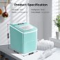 AGLUCKY Ice Makers Countertop, 9 Cubes in 6 Mins, 26Lbs/24Hrs, Portable Countertop Ice Machine