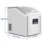 EUHOMY Ice Maker Machine Countertop, 40Lbs/24H Portable Compact Ice Cube Maker
