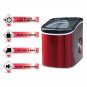 Frigidaire EFIC117-SSRED-COM Stainless Steel Ice Maker, 26lb per day, RED STAINLESS