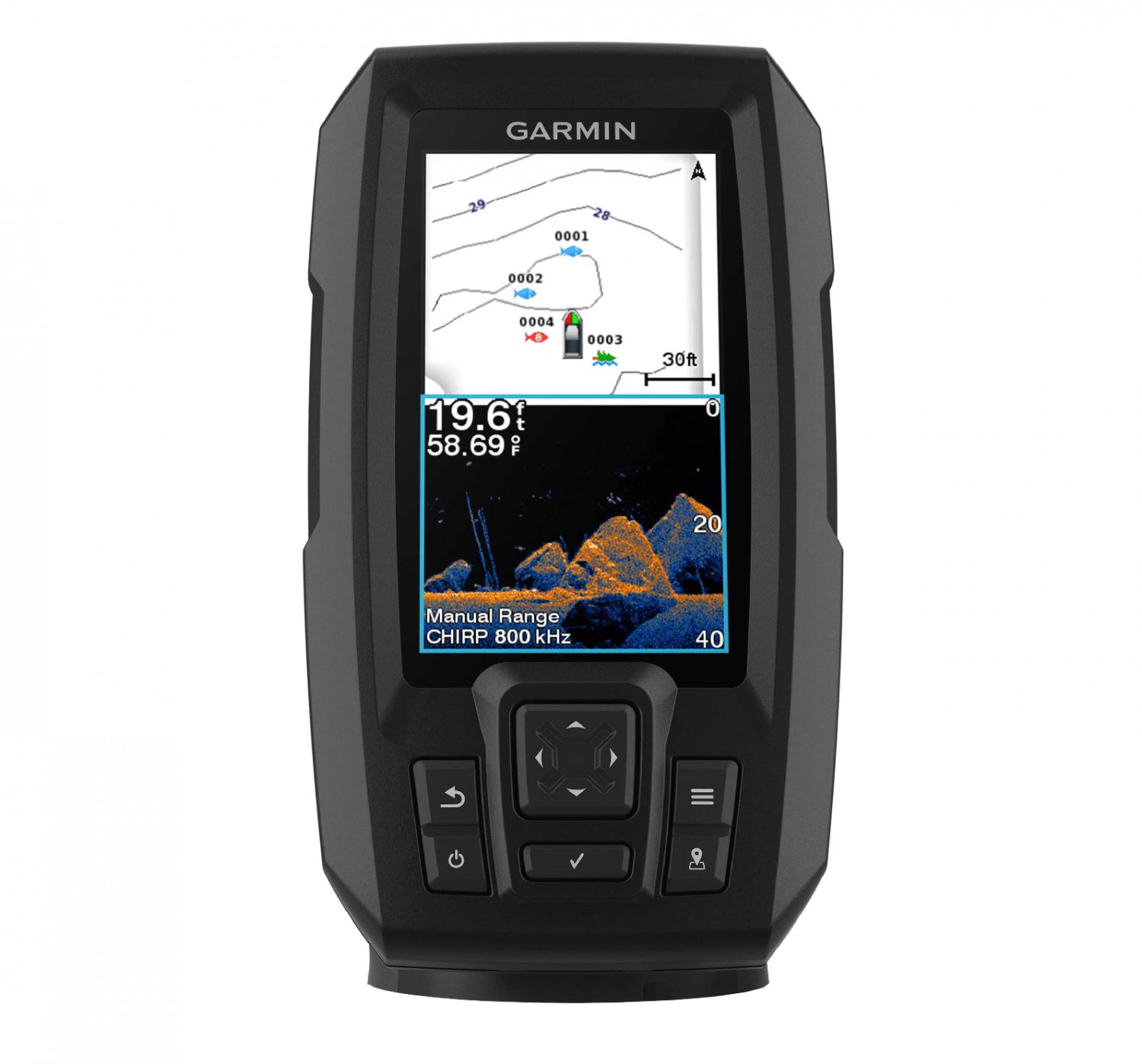 Garmin STRIKER Vivid 4cv Fish Finder with GT20-TM Transducer