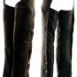 HAWG HIDES SMOOTH LEATHER X-SLIM BIKER CHAPS - MED