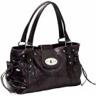 EMBASSY BROWN FAUX SNAKE SKIN SHOULDER BAG PURSE