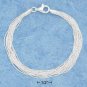 Italian Sterling Silver 12 Strand 7.5 Inch Shimmer Bracelet