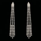Handmade Austrian Crystal Multi Strand Dangle Earrings