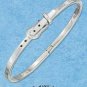 Sterling Silver Belt Buckle Design Bangle Bracelet