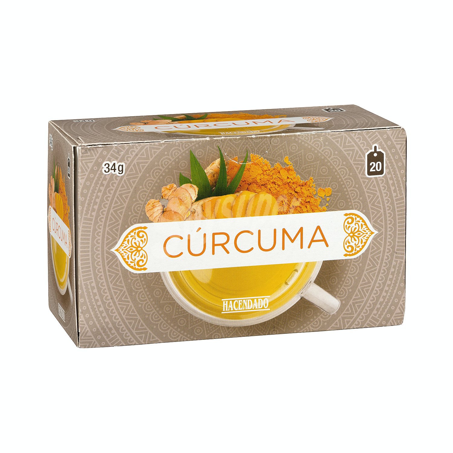 Tumeric Tea Infusion Individual 20 Bags Cinnamon Ginger Stevia Spices