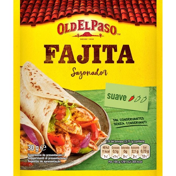 Fajita Spiceblend Spice Mix Old El Paso Mexixo Fajitas Spices
