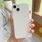 10pcs Luxury Pure White Color Smart Phone Cover For iPhone 14 Plus Pro Max