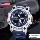 Sports Dual Display Watch For Men LED Digital Quartz Waterproof Watches Stopwatc