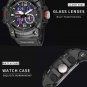 Sports Dual Display Watch For Men LED Digital Quartz Waterproof Watches Stopwatc