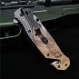 folding pocket knife tactical outdoor camping hunting survival stainless steel