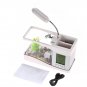 Fish Tank Mini Aquarium Self Cleaning with LED Light LCD Display Screen Home Dec