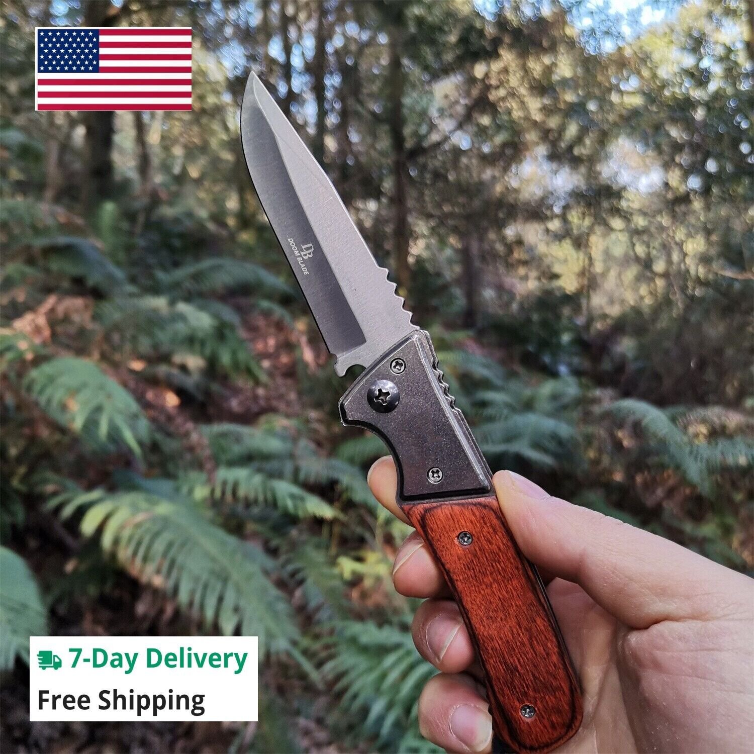 Folding Blade Knife  Camping Emergency Folding Survival Outdoor Hunt Pocket Util