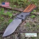 Folding Knives Tactical outdoor Blade Steel Wood Handle Knifes Hunting Camping